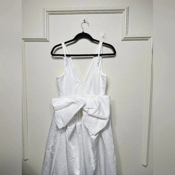 Lulus Blissfully Beloved Ivory Backless A-Line Bow Maxi Dress Wedding Bride - Picture 9 of 12